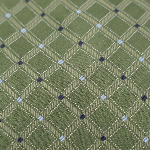 Nautica Green Woven Check Silk Tie‎ - Picture 2 of 7